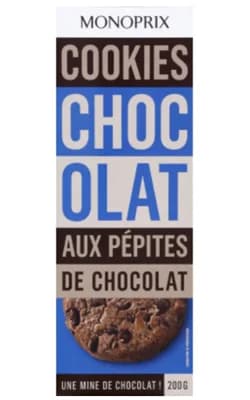 Monoprix Cookies sušenky s čokoládovými kousky