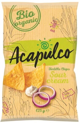 Poco Loco BIO Tortilla chips cibule a zakysaná smetana