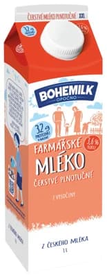 Bohemilk Čerstvé plnotučné farmářské mléko