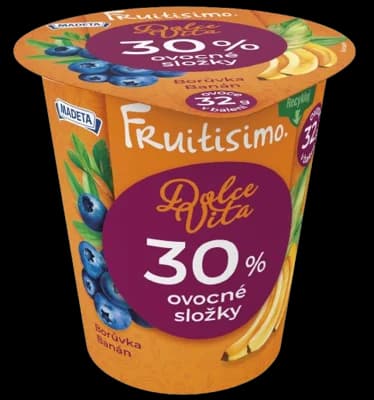 Madeta Fruitisimo dezert borůvka a banán