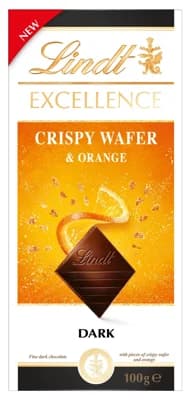 Lindt Čokoláda EXCELLENCE Hořká s kousky sušenek a pomerančovou šťávou