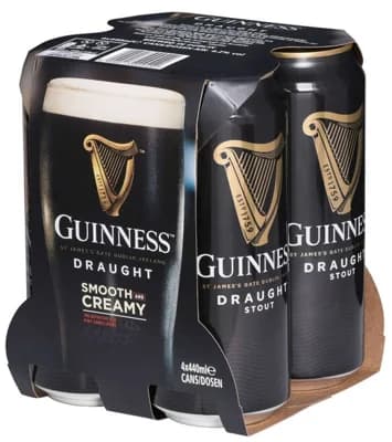 Guinness Pivo Draught 4x440ml, plech