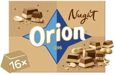 ORION Nugát pralinky z arašídového nugátu a mléčné čokolády