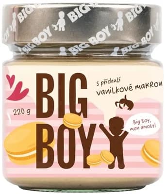 BIG BOY Vanilková makronka - Krém z mandlí a arašídů s příchutí vanilkové macronky