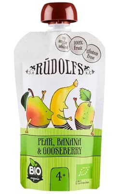 Rudolfs BIO Kapsička hruška, banán, angrešt