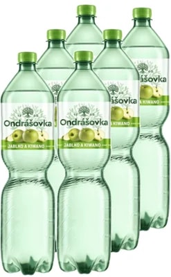 Ondrášovka Kiwano a jablko ochucená minerální voda 6x1,5L