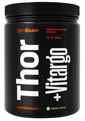 GymBeam Předtréninkový stimulant Thor Fuel + Vitargo - zelené jablko