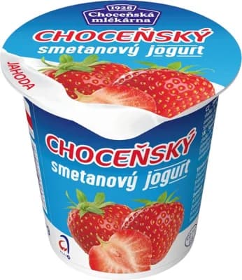 Choceňská Mlékárna Choceňský smetanový jogurt jahodový