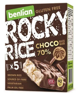 Benlian Rýžová tyčinka s čokoládovou polevou se 70% kakaa bez lepku 5×18 g