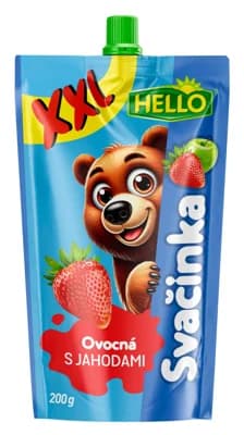 Hello Ovocná svačinka XXL s jahodami kapsička