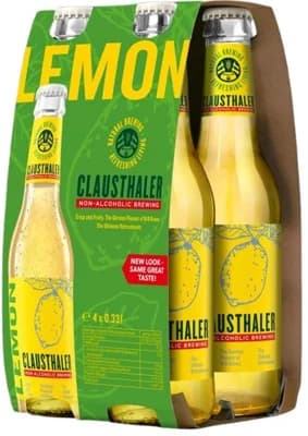 Clausthaler Lemon 4×0,33 l nealkoholické, sklo