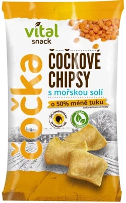 Vital Snack BIO Čočkové chipsy s mořskou solí