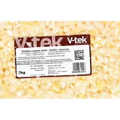 Brambory vařené kostičky vakuované CZ chlaz.