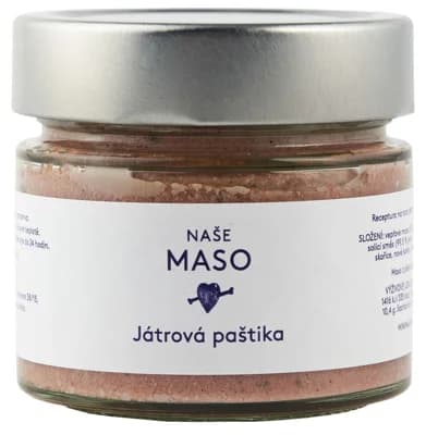 Naše maso Játrová paštika