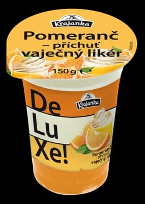 Krajanka DeLuXe smetanový jogurt pomeranč a vaječný likér