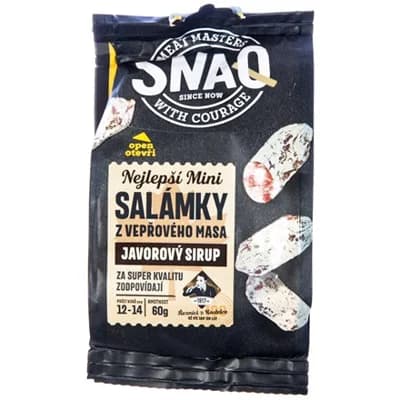 KOSTELECKÉ UZENINY Snaq Salámek mini javorový sirup chlaz.