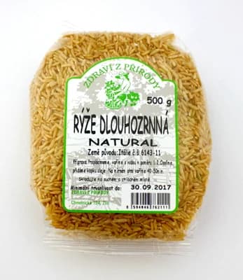 Zdraví z přírody Rýže dlouhozrnná natural