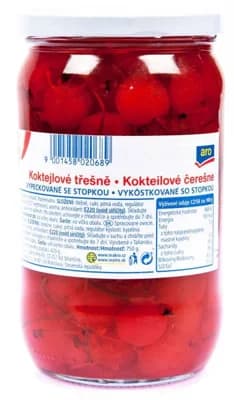 ARO Koktejlové třešně červené se stopkou