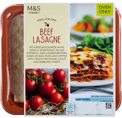 Marks & Spencer Lasagne s hovězím masem