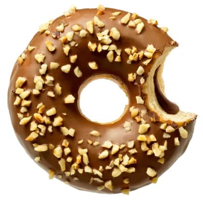 Donut s lískooříškovou náplní