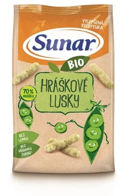 Sunar BIO Dětské křupky hráškové lusky