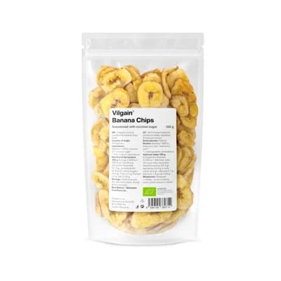 Vilgain Bananové chipsy – slazené kokosovým cukrem