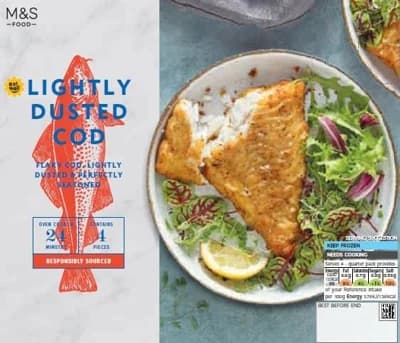 Marks & Spencer Filety z tresky obecné obalené v tenké vrstvě ochucené mouky