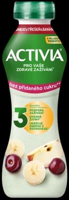 Activia Probiotický jogurtový nápoj jablko, třešeň a banán