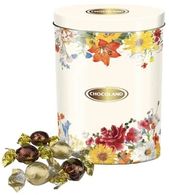 Chocoland Rozkvetlá dóza pralinky