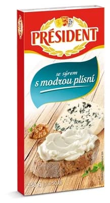 Président Tavený se sýrem s modrou plísní 3x50g