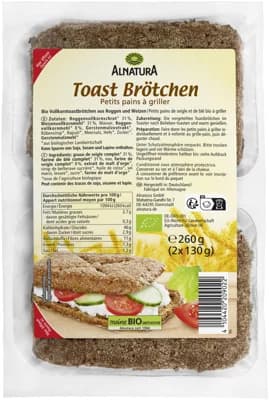 Alnatura BIO Celozrnný toustový chléb