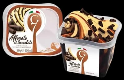 G7 Affogato al cioccolato zmrzlina s kakaovým sirupem