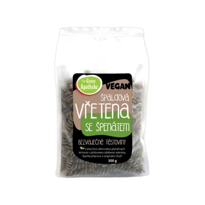 Green Apotheke Vřetena špaldová celozrnná se špenátem