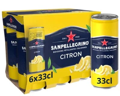 San Pellegrino Perlivý nápoj s příchutí citrónu, 6x330ml