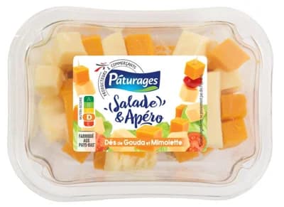 Pâturages Gouda & mimolette, sýrové kostky