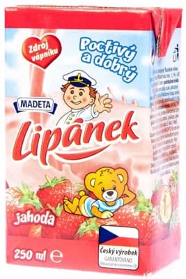 Madeta Lipánek Mléko jahodové