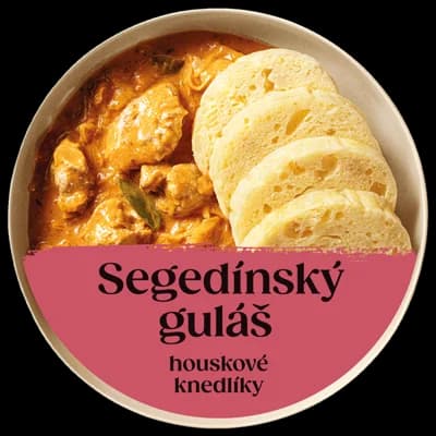 Cibule Bistro Segedínský guláš s houskovým knedlíkem
