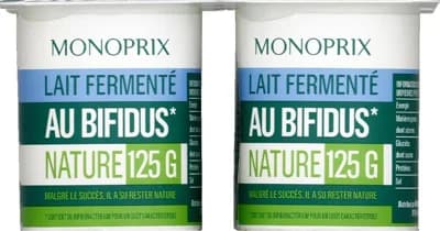 Monoprix Klasické fermentované mléko Bifidus 4x125g