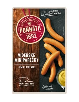 Ponnath Vídeňské minipárečky (85% masa)