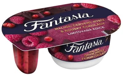 Fantasia Jogurt s malinami, červeným rybízem a kousky čokolády