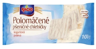 Racio Polomáčené pšeničné chlebíčky jogurtová poleva