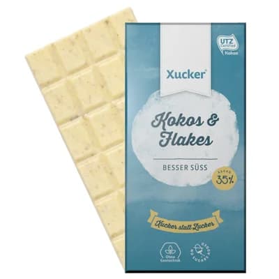 Xucker Bílá čokoláda Kokos & Vločky