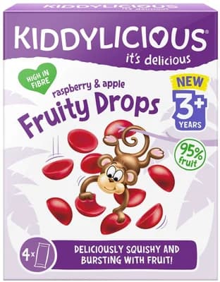 Kiddylicious Ovocné želé bonbónky jablko a malina