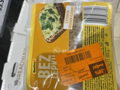 Speciální chléb bez lepku s vysokým obsahem vlákniny Tastino