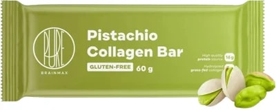 BrainMax Pure Collagen Bar Kolagenová tyčinka - Pistácie