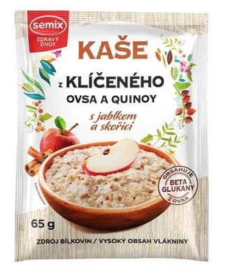Semix Kaše z klíčeného ovsa a quinoy-jablko, skořice BZL