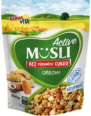 Bonavita Musli crunchy bez cukru s ořechy