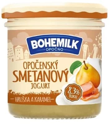 Bohemilk Opočenský smetanový jogurt hruška s karamelem