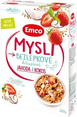 Emco Mysli jahoda a kokos bezlepkové