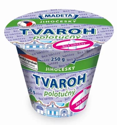 Madeta Jihočeský tvaroh polotučný bez laktózy